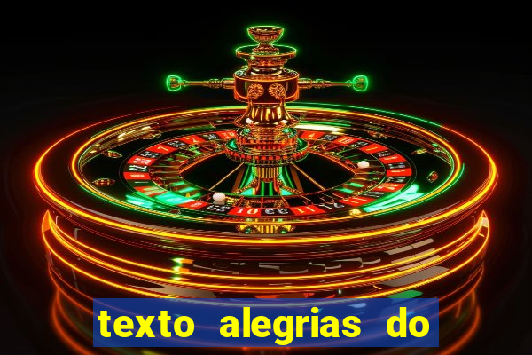 texto alegrias do natal com interpretação e gabarito