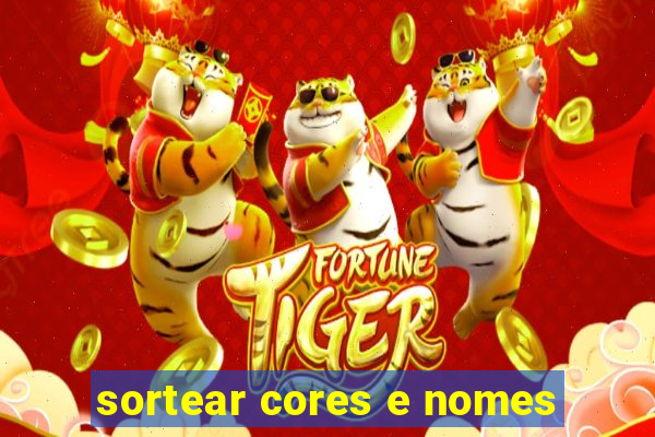 sortear cores e nomes